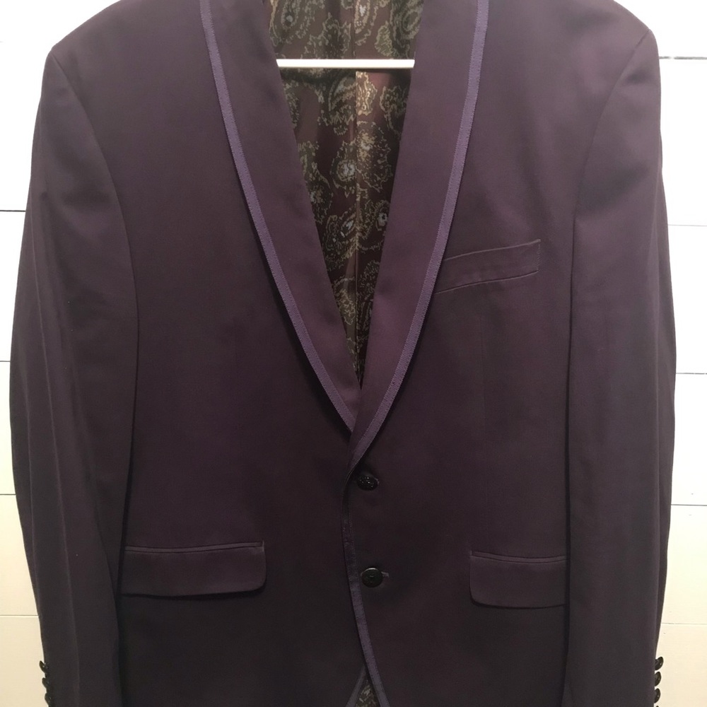 Men’s purple dress coat